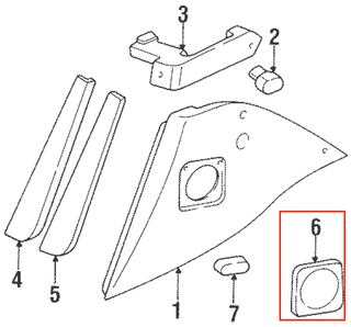 Porsche 911 928 Door Speaker Cover 92864542300