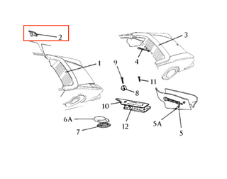 Fiat 124 Spider Shoe Bowl Set Left And Right Plastic Hook Soft Top Cover 1966-1985