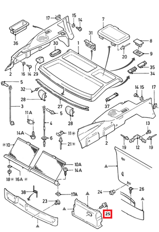 Ford Sierra MK1 Jack Cover Crew Panel 6117991