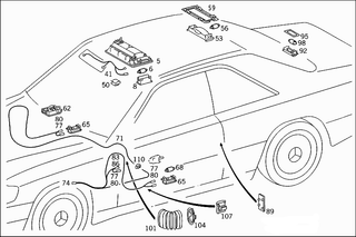 Mercedes A124 Trunk Light Frame (W124, 1246930006)