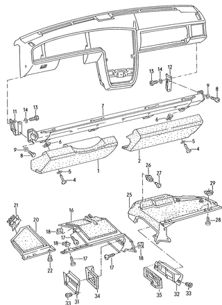 Volkswagen Corrado Lower Dashboard Fusebox Cover Trim - High Quality Replacement (535858715)