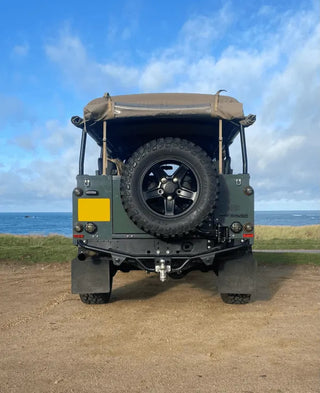 Land Rover Defender Half Door Wheel Carrier - Single Point, Heavy-Duty Swing-Away Tire Carrier