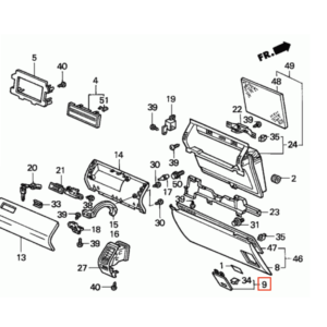 Honda Accord Instrument Panel Garnish Trim Cover Black - 77321-S1A-K01ZB