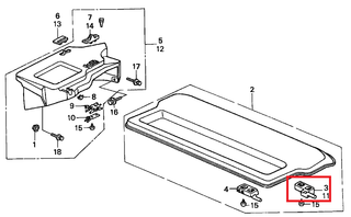 Honda Civic Bar A Right Support Black 84402-SH3-000