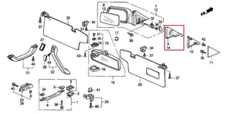 Honda Civic Hatch Interior Mirror Trim Cover Plastic Garnish Driver Left Or Right Black 76270-SH3-000