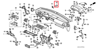 Honda Civic Lid Instrument Panel Center Black 77117-SH3-000ZH