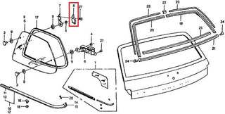 Honda Civic Set Of 2 Washer Quarter Hinge Black 73612-634-000