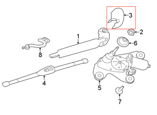 Jaguar F-Pace Rear Wiper Arm Cover Black T4A7965