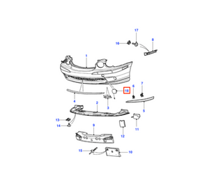 Jaguar X-Type Front Bumper Towing Eye Cover Primed C2S27556XXX