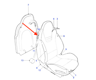 Jaguar X100 XK8 Coupe Seat Tilt Surround Trim Escutcheon - Front Seat - GJE4762AA