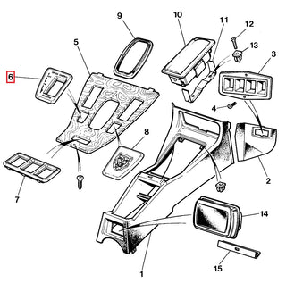 Jaguar XJS Cruise Switch Frame Trim With Sticker BEC15275PDA