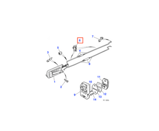 Jaguar XJS Door Locking and Release Link Rod Bracket Clip Black BEC9538