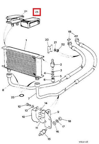 Jaguar XJS Oil Cooler Mounting Rubber Black CAC8444