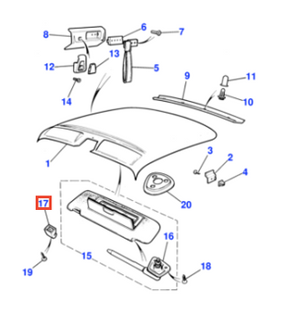 Jaguar XJS / XJ6 / XJ12 Sun Visor Support Clips Set Of 2 All Colors HMD1084AAAEE