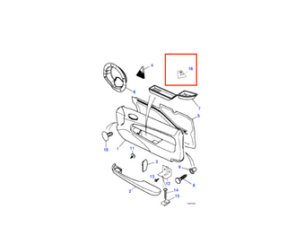 Jaguar XK8 Convertible Front Left Door Bracket Yellow Left Or Right C2N3837 / C2N3836