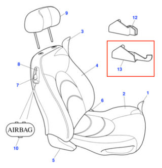 Jaguar XK8 Front Seat Internal Mechanism Cover Trim Left Or Right GJE4747 GJE4746