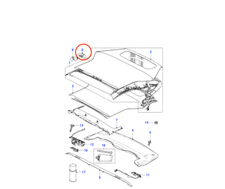 JAGUAR XK8 XKR X150 Convertible Top Access Cover 2006-2014 C2P21483AMN