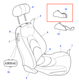 Jaguar XK8 Front Seat Internal Mechanism Cover Trim Left Or Right GJE4740 / GJE4741