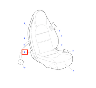 Jaguar XK8 XKR X100 Seat Hinge Inner Cover Trim Front Right Or Left Outer GJB4731AA / GJB4730AA