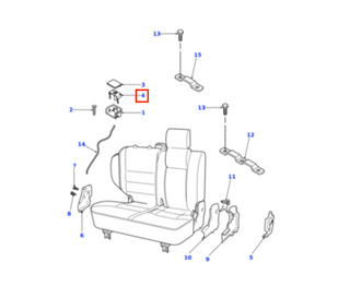 Land Rover Discovery 2 Rear Seat Locking Mechanism Rear Seat Release Handle Black HWO100020CCG