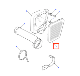 Land Rover Defender Grille-Cold Air Intake Adaptor Induction System Left Or Right Black BTR6188