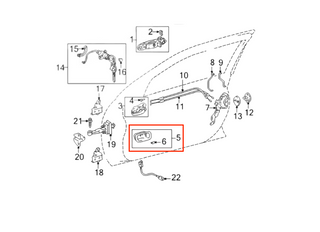 Lexus IS300 RX300 Left Or Right Driver Side Interior Door Latch Trim Cover