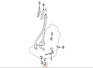 Lexus SC430 Seat Belt Retractor Bolt Cover 73233-33010