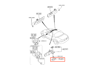 Mazda Miata MX5 Rear View Mirror Stalk Cover Black GJ21-69-225 00