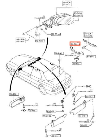 Mazda RX3 808 RX2 Capella Interior Roof Handle Black 0866 69 920