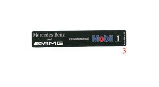 Mercedes-Benz AMG Mobil 1 Oil Stickers Label Emblem Badge Decal