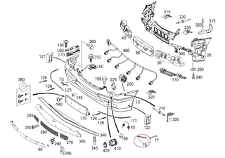 Mercedes-Benz CLK W209 AMG Front Bumper Flap Cover Right or Left Primed New (Facelift A2098850626 A2098850526)