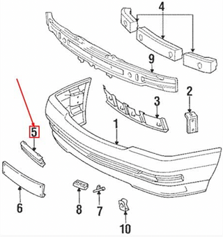 Mercedes-Benz R129 SL Facelift Front Bumper Tow Eye Cover A12988002059999  A1298800205