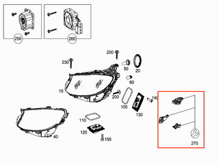 Mercedes E Class W213 Left Or Right Headlight Bracket Repair Kit A2138202200 A2138202300