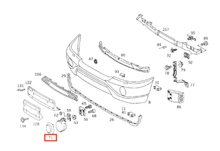 Mercedes ML W163 Front Right Fog Lamp Cover Left Or Right A1638850981 A1638851081