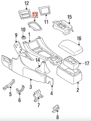 Mitsubishi 3000GT Automatic Transmission Garnish Trim Black MB604637