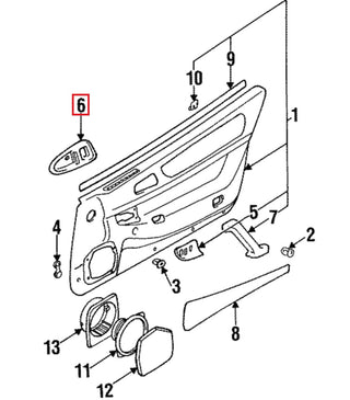 Mitsubishi 3000GT Door Handle Trim Bezel Left Or Right MB766536 / MB766537