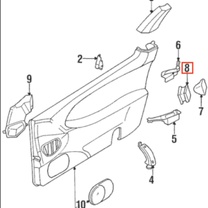 Nissan 300ZX Vent Grille Finisher Trim Cover Left Or Right 68763-30P00 / 68762-30P00