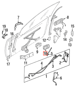 NISSAN 300ZX Z32 Front Door Interior Handle Bezel Trim Cover 80682-30P00