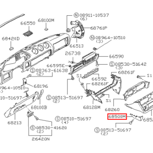 Nissan Datsun 280ZX Passenger Side Radio Plastic Trim Panel Cover Left And Right All Color 68570-P7100 & 68571-P7100