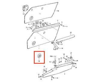 Porsche 911 Door Speaker Cover Grille Black 91155501300 1975-1984