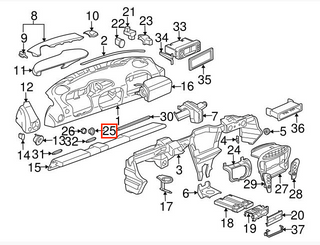 Porsche 996 986 97-04 Ignition Switch Trim Grommet Bezel Black 99655223501