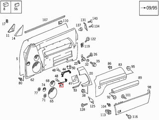 Mercedes-Benz R129 Door Seat Control Bottom Frame Bracket Left Or Right Black A1297270311 / A1297270411