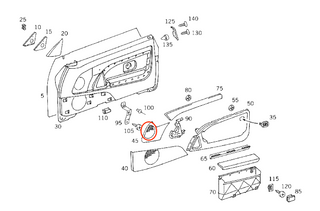 Mercedes-Benz R129 Front Door Speaker Small Cover (SL320 500 600)