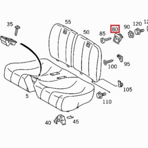 Mercedes-Benz R129 Rear Seat Cushion and Backrest Locking Mechanism (All Colors)