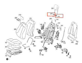 Mercedes-Benz R230 Headrest Restraint Trim Ring Tube (Left and Right) A2159700041 / A2159140159