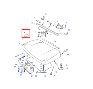 Range Rover Classic Plastic Single Hinge Cover Bonnet Set Of 2 Black RTC4431