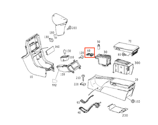 Mercedes-Benz SLK R170 Housing Cover Panel for Top Roof & Mirror Control Switch Bezel Trim - Reinforced Version (A1706830508)