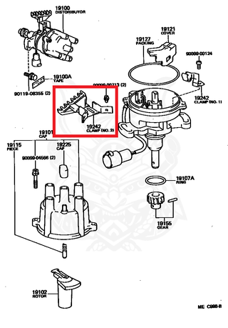 Toyota AE86 Ignition Leads Bracket 4A-GE Black 19242-16040