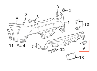 Toyota GR Supra Rear Right Side Bumper Towing Hook Cover Black 52161-WAA02