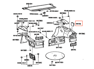 Toyota Supra MK3 Interior Rear Access Cover 64735-14020
